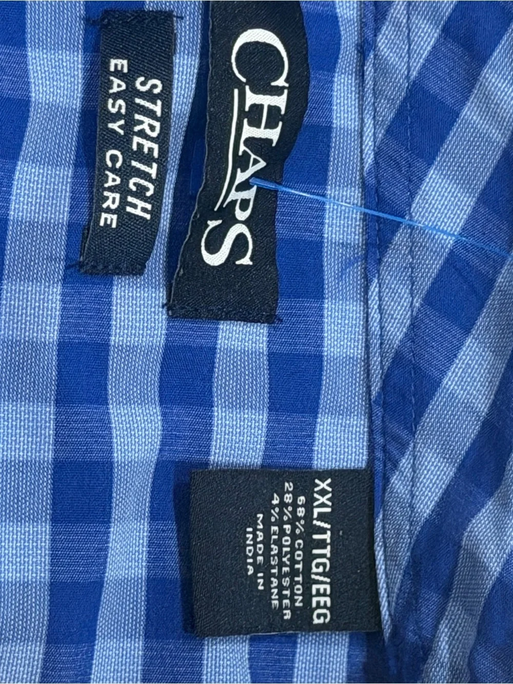 Chaps Blue Gingham Button-Down Shirt - Picture 3 of 3